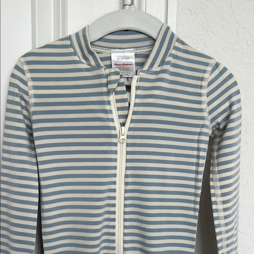 Hanna Andersson Blue and Cream Striped Jacket